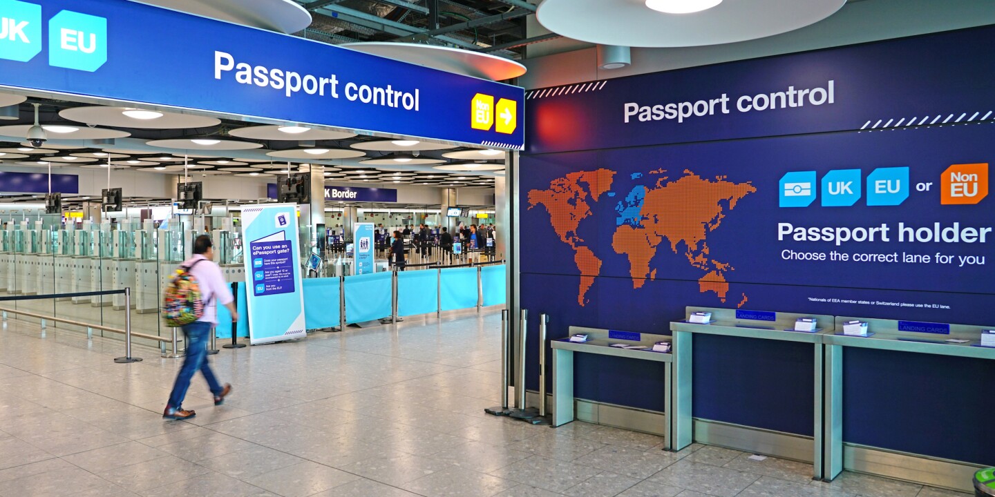 US passport Europe airport border control